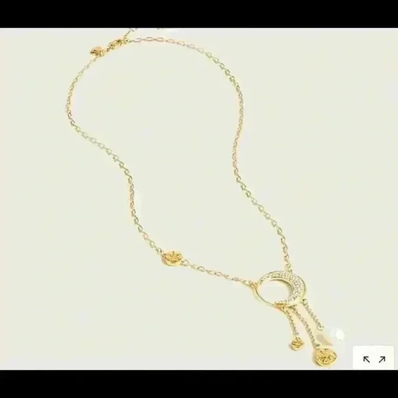 J Crew long charm necklace Crystal - Picture 3 of 7